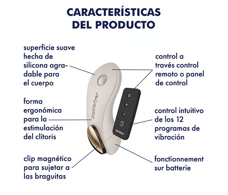 Satisfyer vibrador de braguita con mando "Little Secret Battery"
