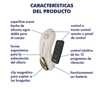 Satisfyer vibrador de braguita con mando "Little Secret Battery"