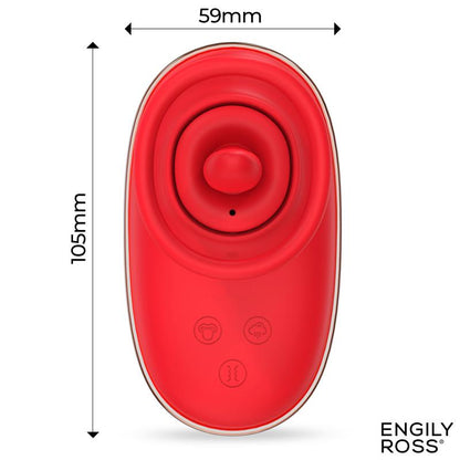 Engily Ross estimulador con lengua oscilante, bomba de vacío y vibración "Lizer"