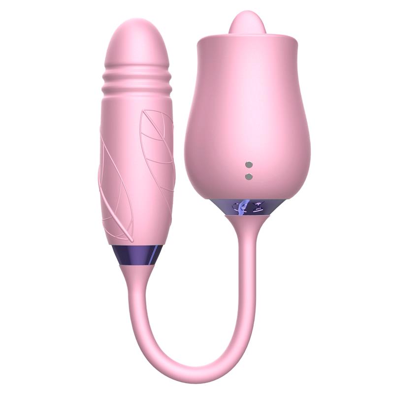 Martinella lengua estimuladora de clítoris y huevo con thrusting "Double Tongue Stimulator"