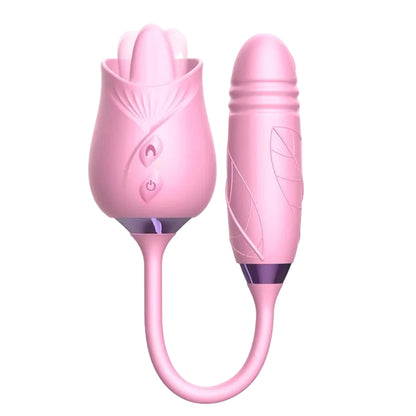Martinella lengua estimuladora de clítoris y huevo con thrusting "Double Tongue Stimulator"
