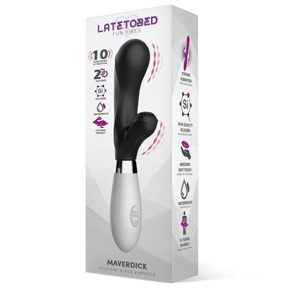 Latetobed vibrador de silicona con estimulador de clítoris "Maverdick"