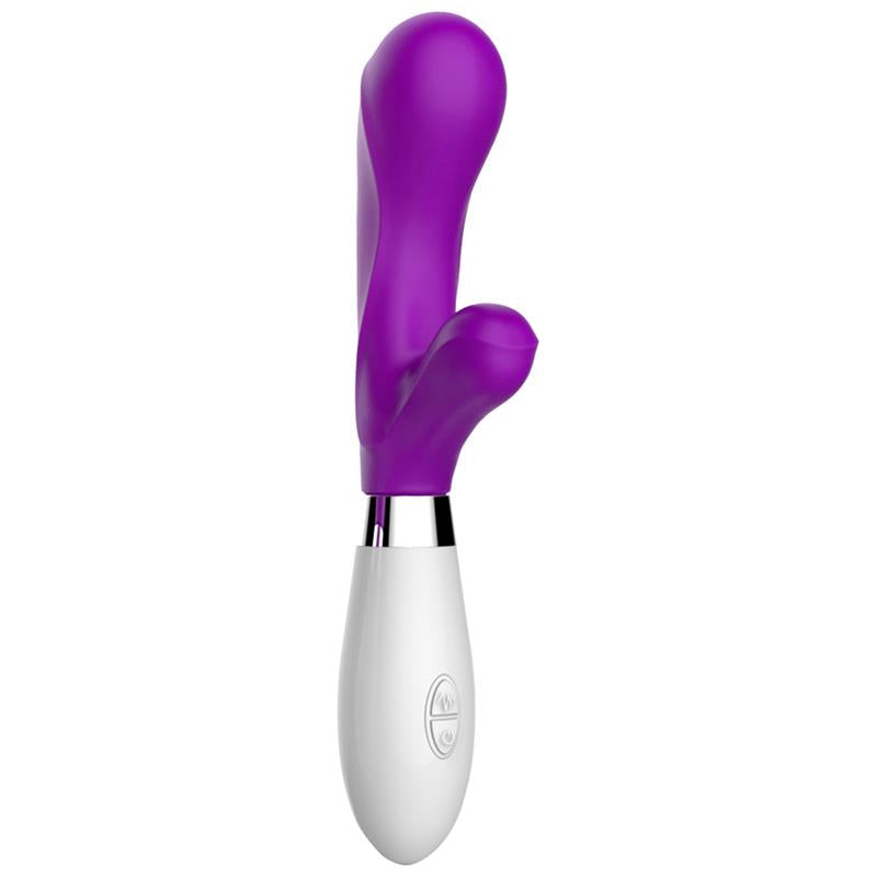 Latetobed vibrador de silicona con estimulador de clítoris "Maverdick"