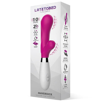 Latetobed vibrador de silicona con estimulador de clítoris "Maverdick"