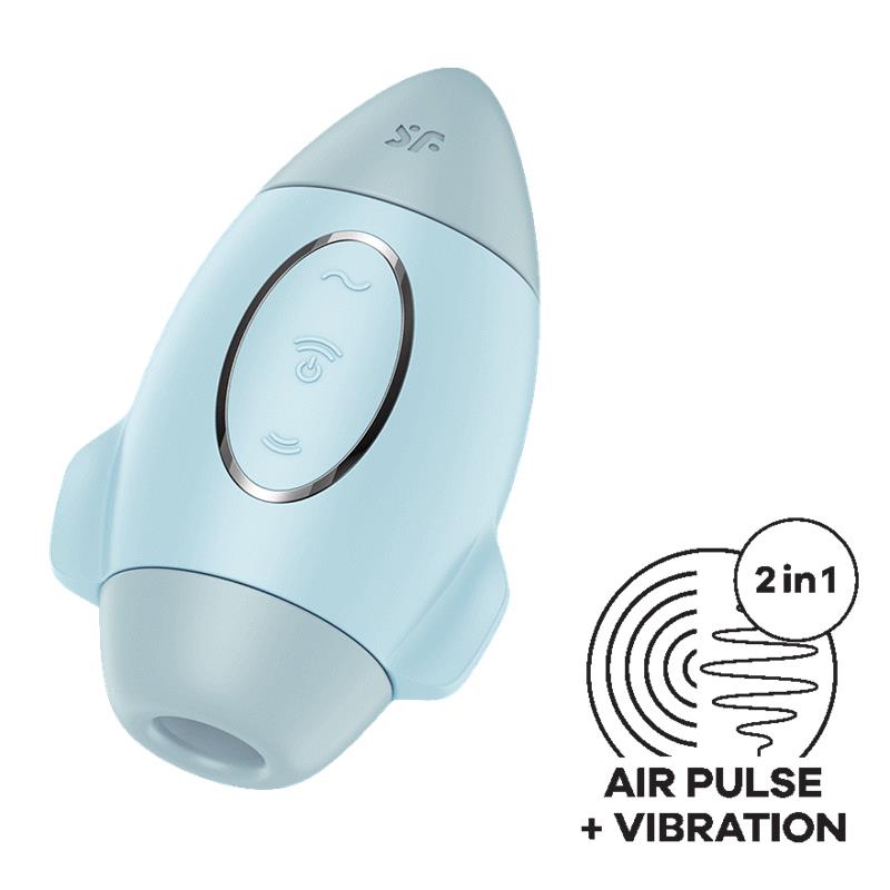 Satisfyer succionador de clítoris con vibración "Mission Control" - Azul