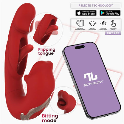 Intoyou vibrador con flipping y mordisqueo "Mouty" (con app)