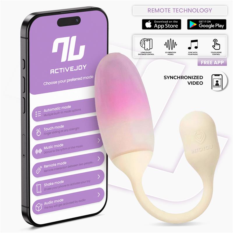 Intoyou App Series huevo vibrador de silicona doble capa con app "NexEgg" - Beige