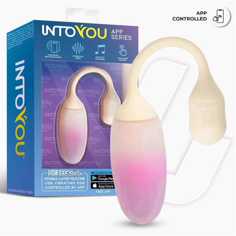 Intoyou App Series huevo vibrador de silicona doble capa con app "NexEgg"