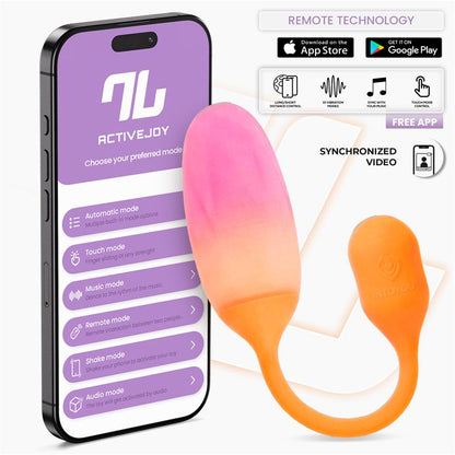 Intoyou App Series huevo vibrador de silicona doble capa con app "NexEgg" - Naranja