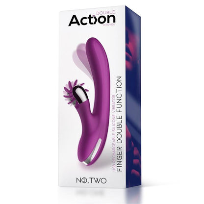 Action vibrador con movimiento finger y rueda estimuladora "No. Two"