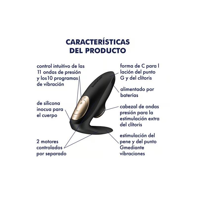 Satisfyer succionador de clítoris con pilas para parejas "Pro 4 Couples Battery"