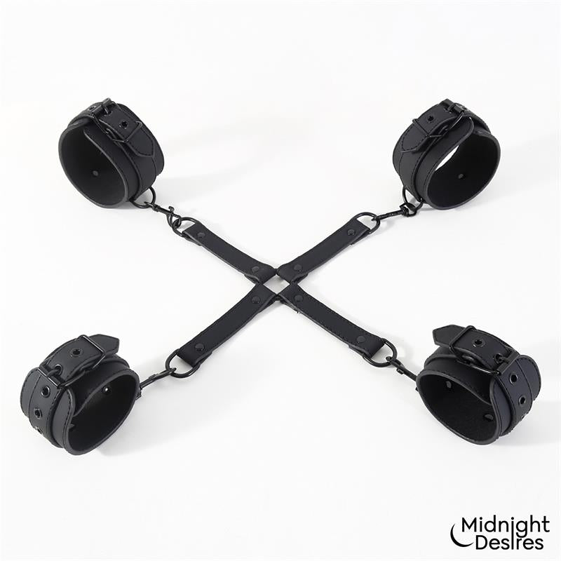 Midnight Desires esposas y ataduras de bondage "Restricciones con Esposas para Muñecas y Tobillos"