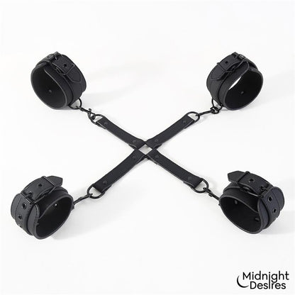 Midnight Desires esposas y ataduras de bondage "Restricciones con Esposas para Muñecas y Tobillos"