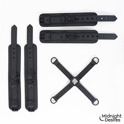 Midnight Desires esposas y ataduras de bondage "Restricciones con Esposas para Muñecas y Tobillos"