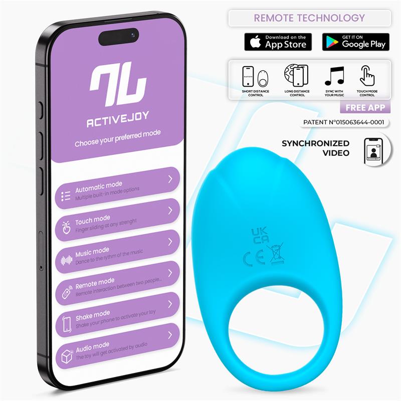Intoyou App Series anillo vibrador con app "Ringo" - Azul