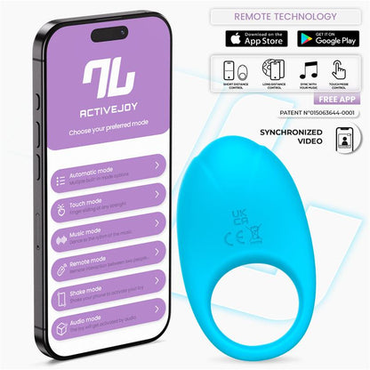 Intoyou App Series anillo vibrador con app "Ringo" - Azul