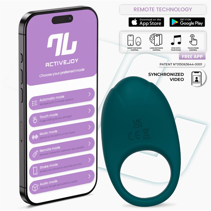 Intoyou App Series anillo vibrador con app "Ringo" - Verde