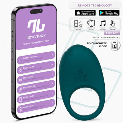 Intoyou App Series anillo vibrador con app "Ringo" - Verde