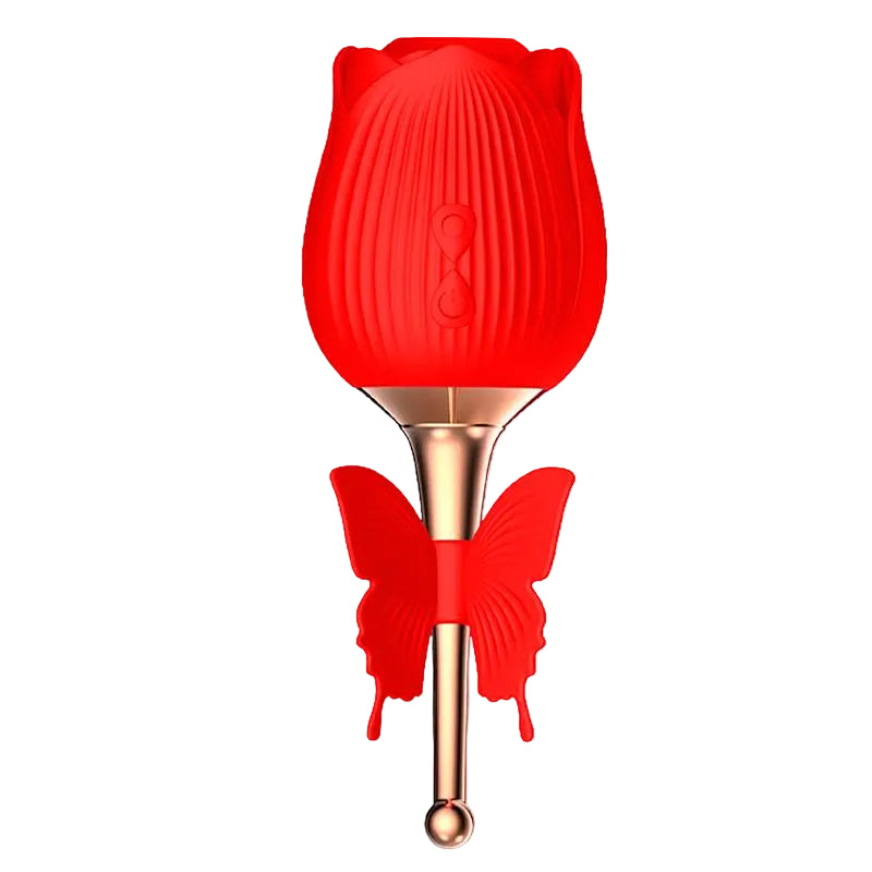 Martinella rosa con succión y mariposa con vibración "Rosa con Succión y Mariposa con Vibración"