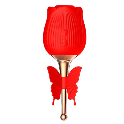 Martinella rosa con succión y mariposa con vibración "Rosa con Succión y Mariposa con Vibración"
