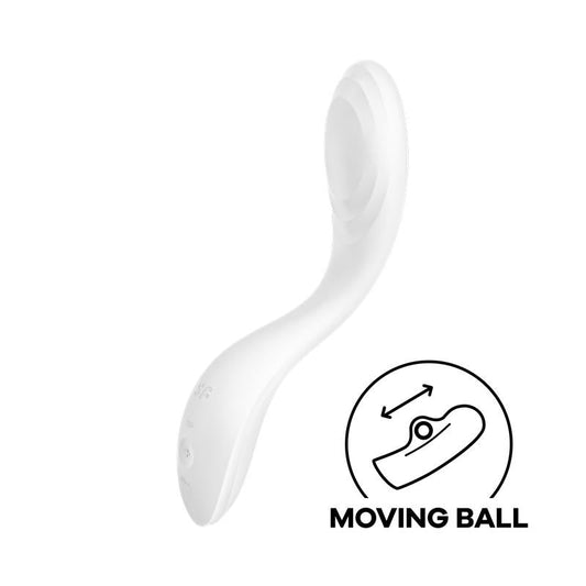 Satisfyer vibrador de punto G con bola rodante "Rrrolling Pleasure" - Blanco