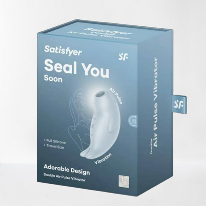 Satisfyer succionador de clítoris con vibración "Seal You Soon" - Azul claro