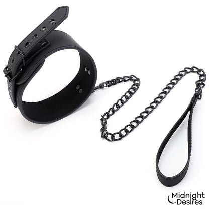 Midnight Desires set de esposas y collar con correa "Set de Restricciones con Esposas y Collar con Correa"