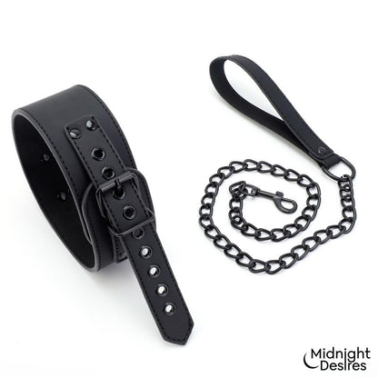 Midnight Desires set de esposas y collar con correa "Set de Restricciones con Esposas y Collar con Correa"