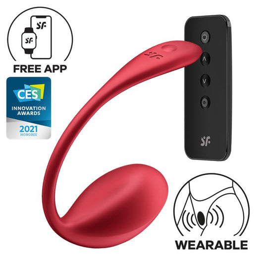Satisfyer vibrador de braguita "Shiny Petal" rojo (con app)