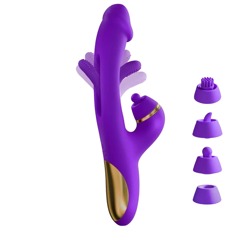 Intoyou vibrador con lengua flapping, golpeteo y cabezales intercambiables "Siter 2.0"