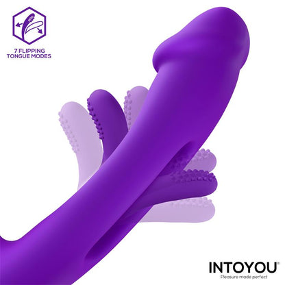 Intoyou vibrador con lengua flapping, golpeteo y cabezales intercambiables "Siter 2.0"
