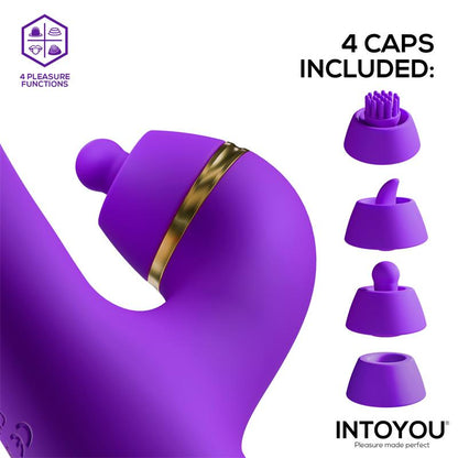 Intoyou vibrador con lengua flapping, golpeteo y cabezales intercambiables "Siter 2.0"