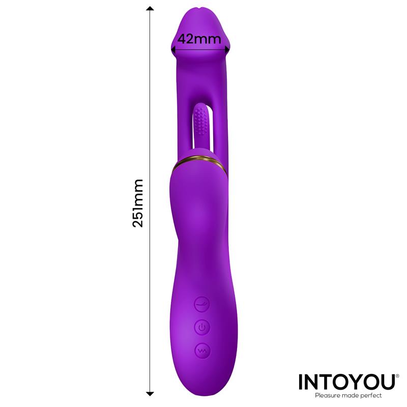 Intoyou vibrador con lengua flapping, golpeteo y cabezales intercambiables "Siter 2.0"