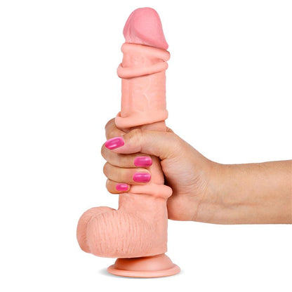 Liketrue dildo realista dual layer retráctil "Slidy" 9