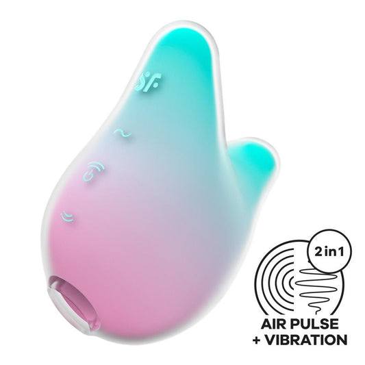 Satisfyer succionador de clítoris con vibración "Mermaid Vibes" menta y rosa