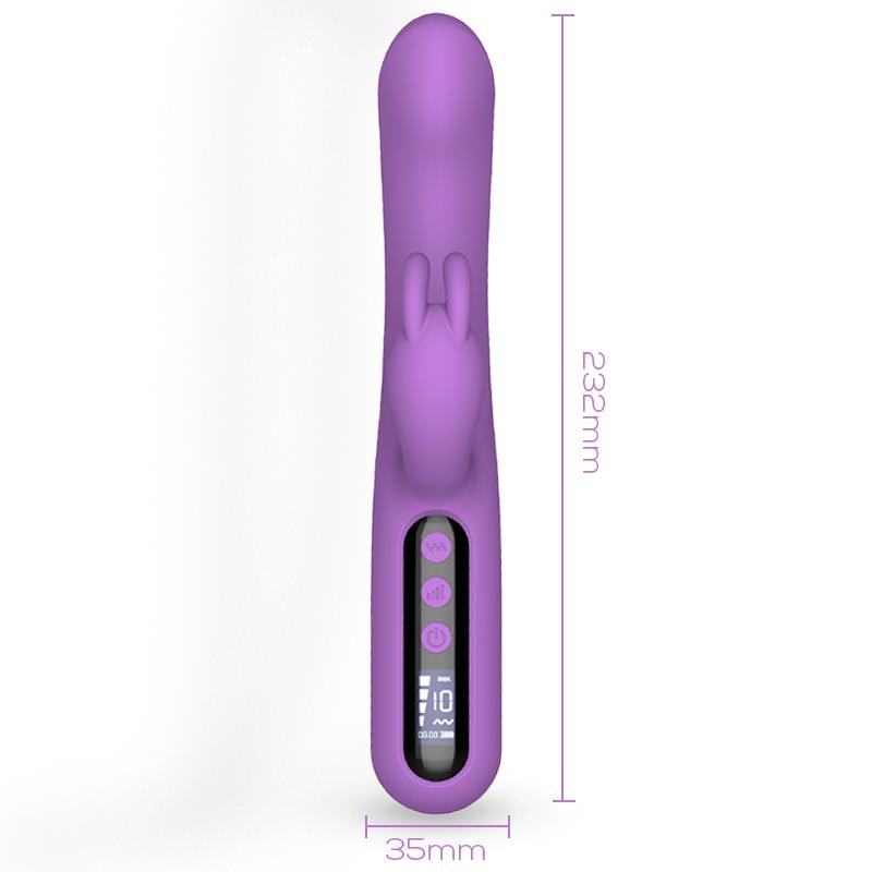 Digital vibrador con pantalla digital y conejito "Swell"