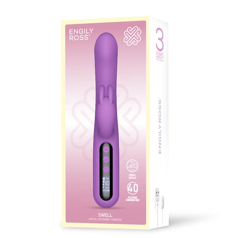 Digital vibrador con pantalla digital y conejito "Swell"