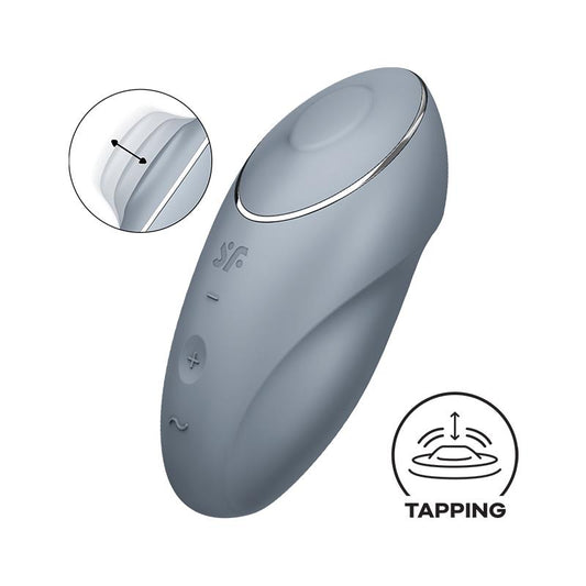 Satisfyer vibrador con tapping "Tap and Climax 1" gris