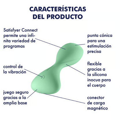 Satisfyer plug anal con vibración y app "Trendsetter"