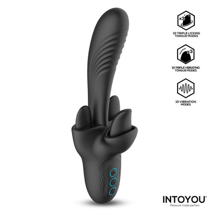 Intoyou vibrador triple lengua "Triton"