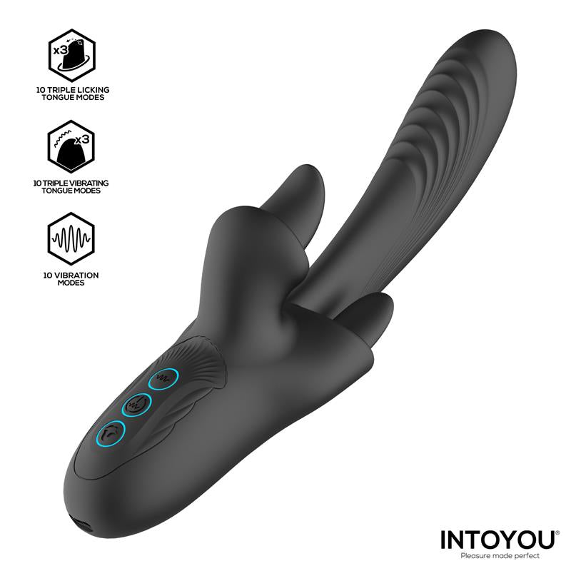 Intoyou vibrador triple lengua "Triton"