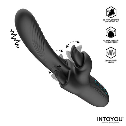 Intoyou vibrador triple lengua "Triton"