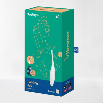 Satisfyer vibrador de punta giratoria con app "Twirling Joy" - Blanco