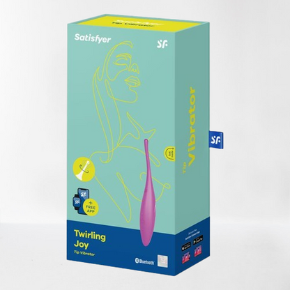 Satisfyer vibrador de punta giratoria con app "Twirling Joy" - Fucsia
