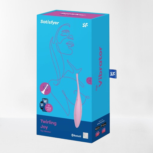 Satisfyer vibrador de punta giratoria con app "Twirling Joy" - Rosa