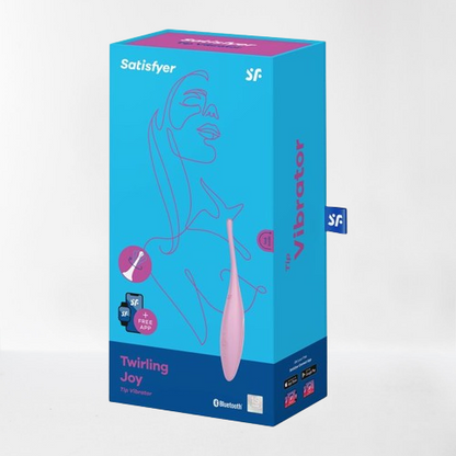 Satisfyer vibrador de punta giratoria con app "Twirling Joy" - Rosa
