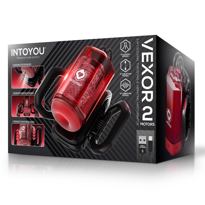 Intoyou masturbador masculino con succión, empuje y vibración "Vexor"