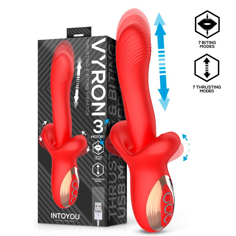 Intoyou vibrador con thrusting y mordisqueo "Vyron"