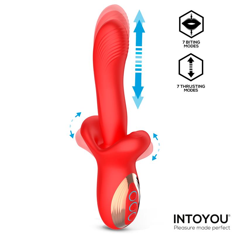 Intoyou vibrador con thrusting y mordisqueo "Vyron"