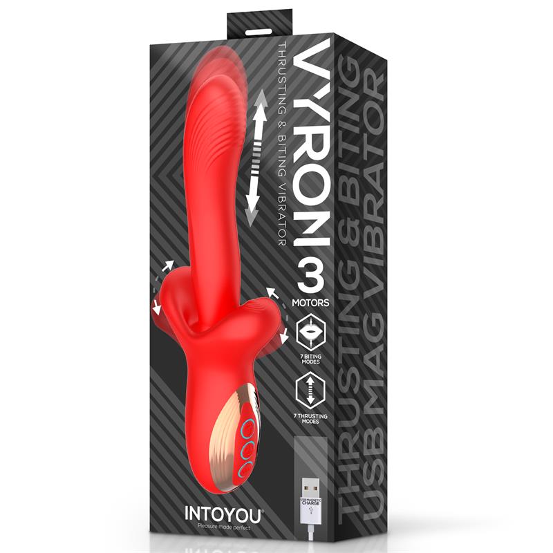 Intoyou vibrador con thrusting y mordisqueo "Vyron"